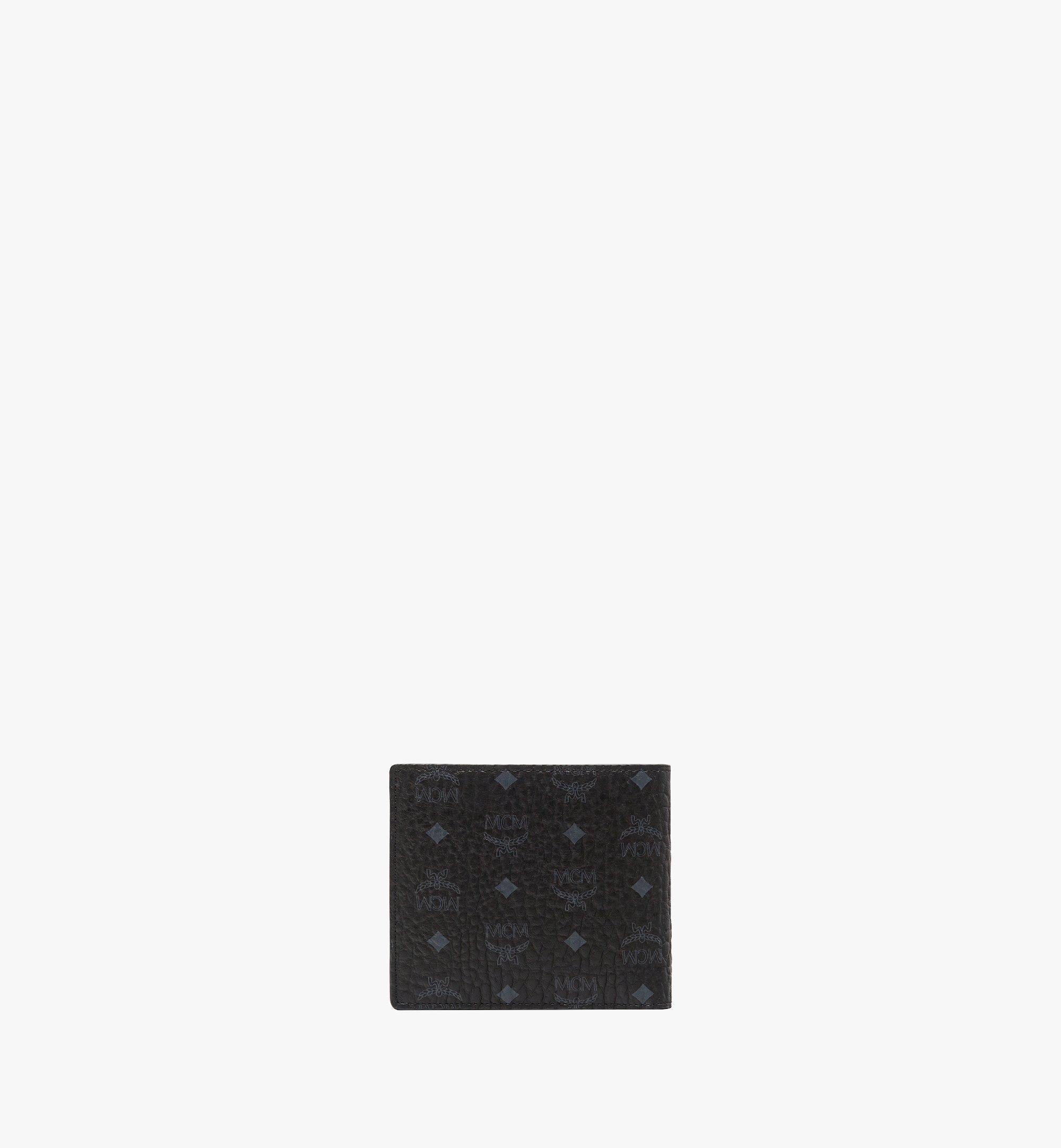 MXSAAVI01BK001-Bifold Wallet w/ Coin Pocket in Visetos Original|BLACK