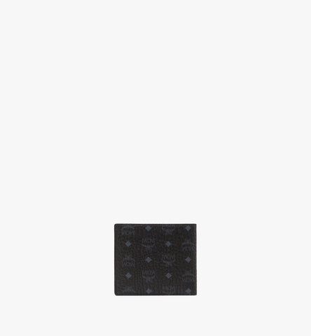 MXSAAVI01BK001-Bifold Wallet w/ Coin Pocket in Visetos Original|BLACK