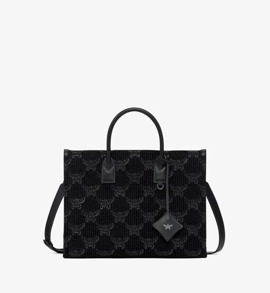 MWTGSBO02BK001-München Tote in Lauretos Lurex Jacquard|BLACK