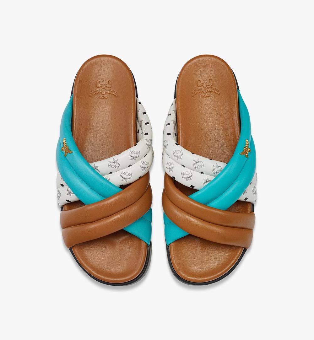 MEXFSMM04MT039-Monogram Cross Sandals in Lambskin|Multi