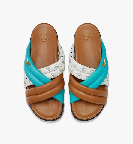MEXFSMM04MT039-Monogram Cross Sandals in Lambskin|Multi