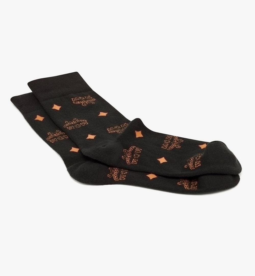 MEZCAMM17BK0SM-Monogram Knit Socks|BLACK