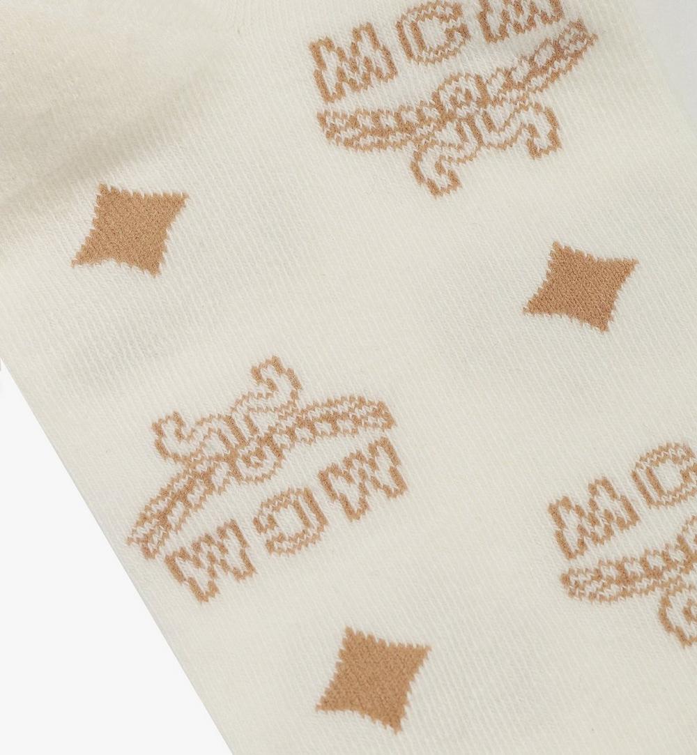 MEZCAMM17WL0SM-Monogram Knit Socks|WHITE (BEIGE)