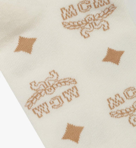 MEZCAMM17WL0SM-Monogram Knit Socks|WHITE (BEIGE)