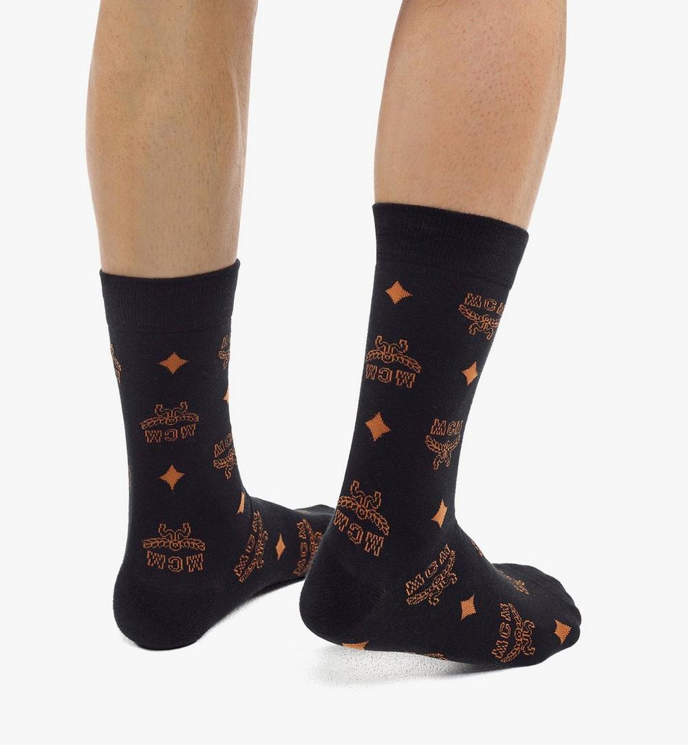 MEZCAMM17BK0ML-Monogram Knit Socks|BLACK