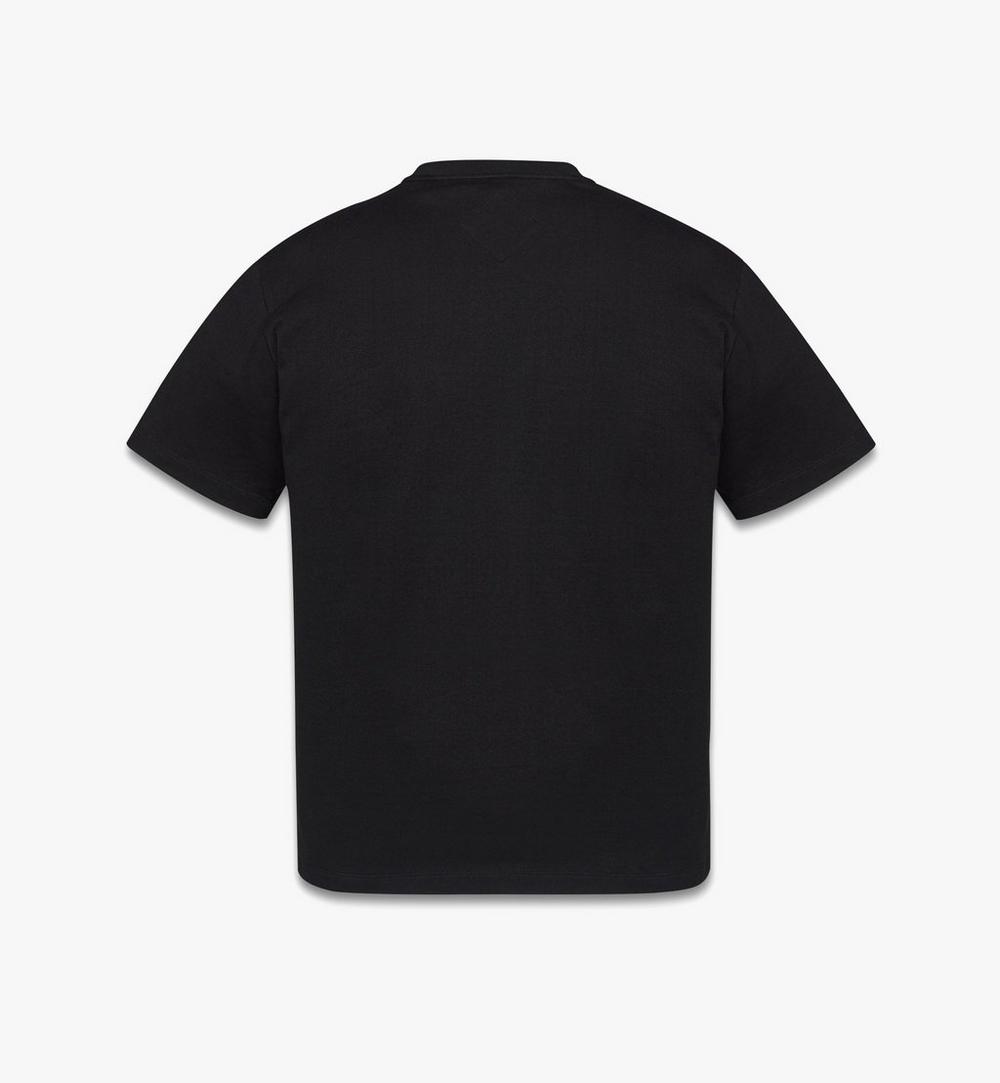 MHTEAMM07BK00M-Monogram Patch Pocket T-Shirt in Organic Cotton|Black