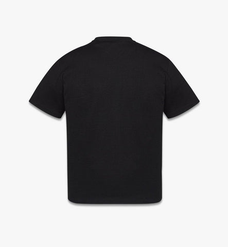 MHTEAMM07BK00M-Monogram Patch Pocket T-Shirt in Organic Cotton|Black