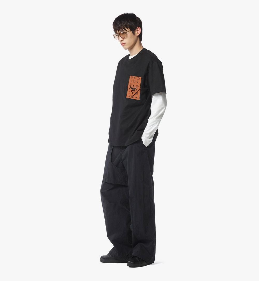 MHTEAMM07BK0XL-Monogram Patch Pocket T-Shirt in Organic Cotton|Black