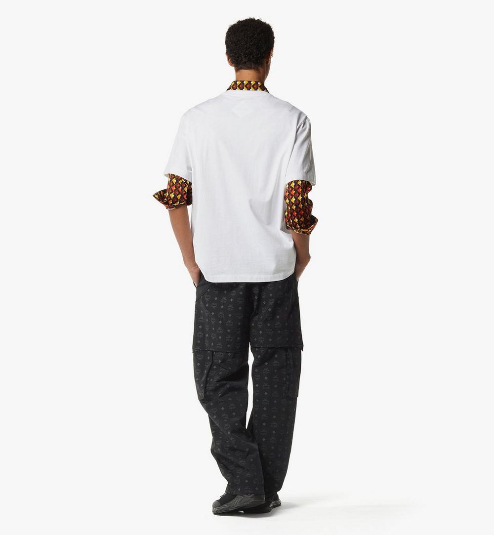 MHTEAMM07BW0XS-Monogram Patch Pocket T-Shirt in Organic Cotton|Black & White