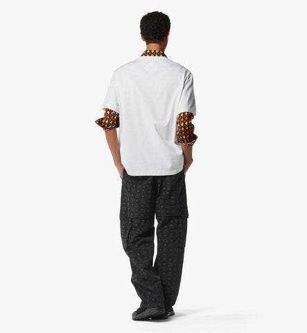 MHTEAMM07BW0XS-Monogram Patch Pocket T-Shirt in Organic Cotton|Black & White