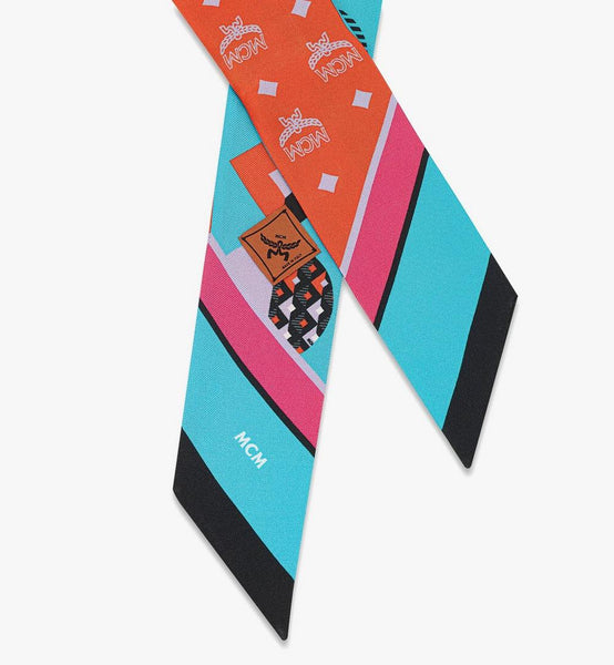 Monogram Print Petite Scarf in Organic Silk image 3
