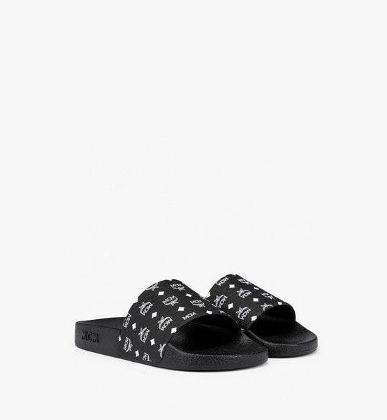 Monogram Print Rubber Slides image 1