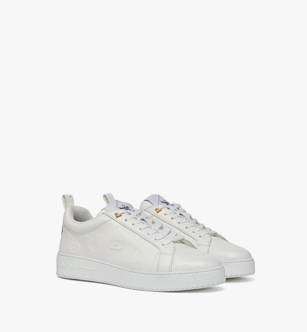 MESEAAJ02WG035-Neo Terrain Sneakers in Monogram Leather|Egret