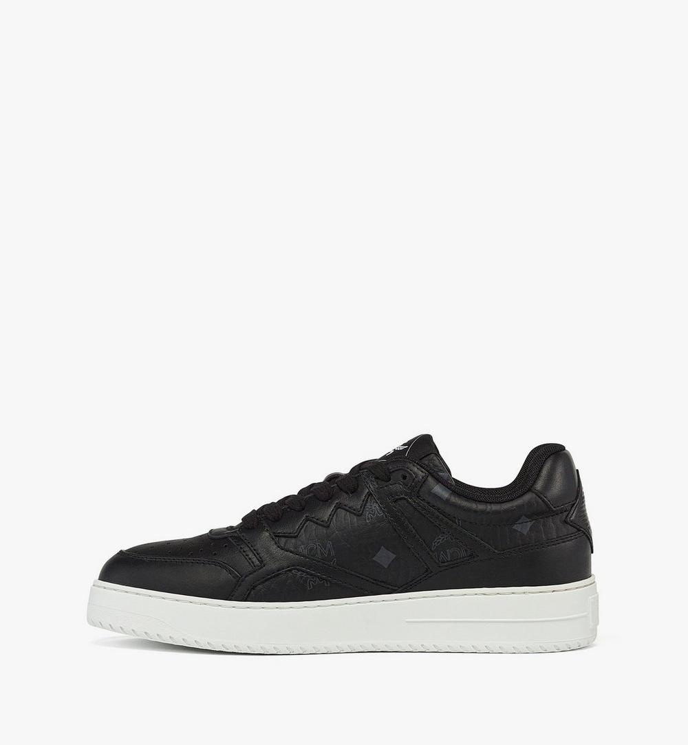 MEXESAJ03BD041-Neo Terrain Sneakers in Visetos Leather Mix|Black & Black