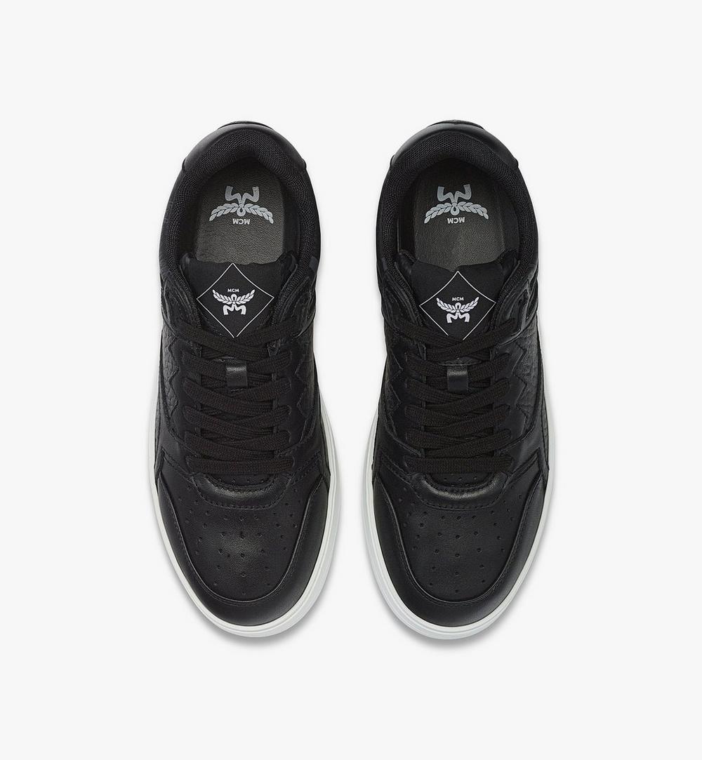 MEXESAJ03BD044-Neo Terrain Sneakers in Visetos Leather Mix|Black & Black