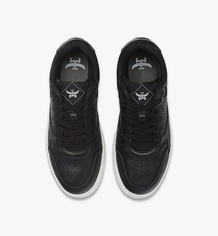 MEXESAJ03BD044-Neo Terrain Sneakers in Visetos Leather Mix|Black & Black