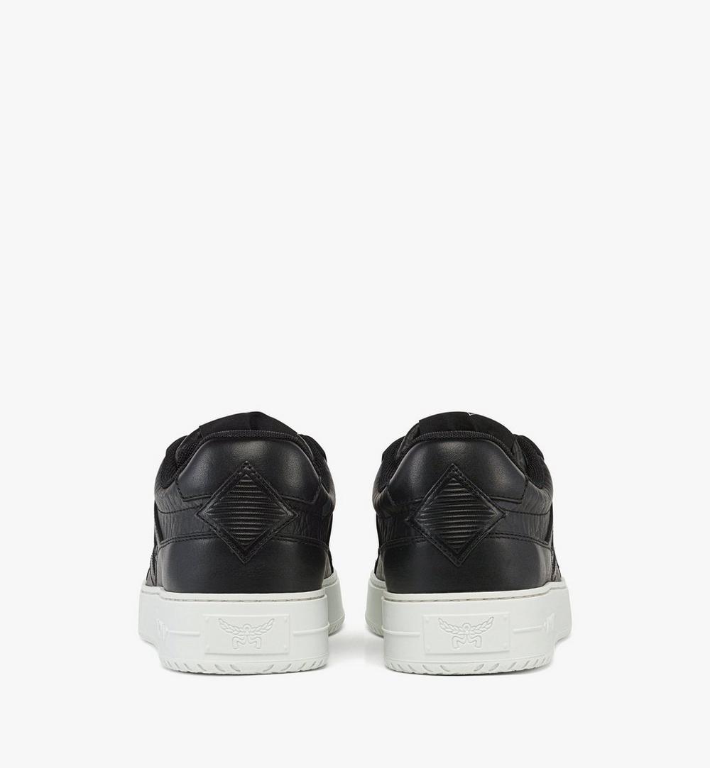 MEXESAJ03BD042-Neo Terrain Sneakers in Visetos Leather Mix|Black & Black