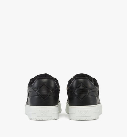 MEXESAJ03BD042-Neo Terrain Sneakers in Visetos Leather Mix|Black & Black