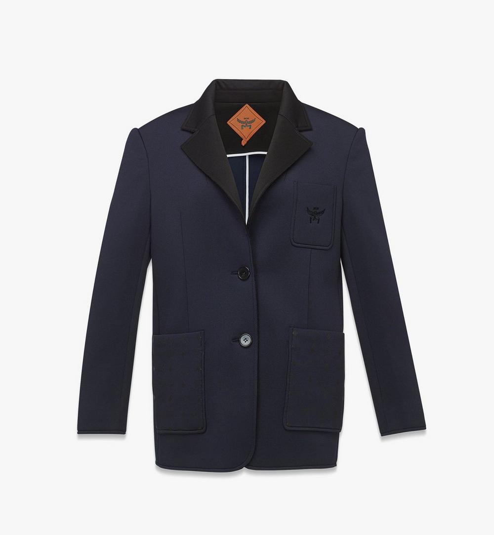 MFJFSMM02VC038-Neoprene Jacket|Navy Blazer