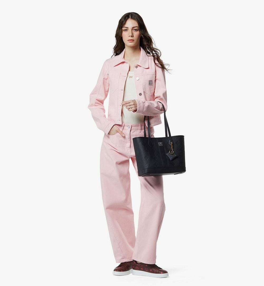 MWPGALR02BK001-New Liz Shopper in Embossed Monogram Leather|Black