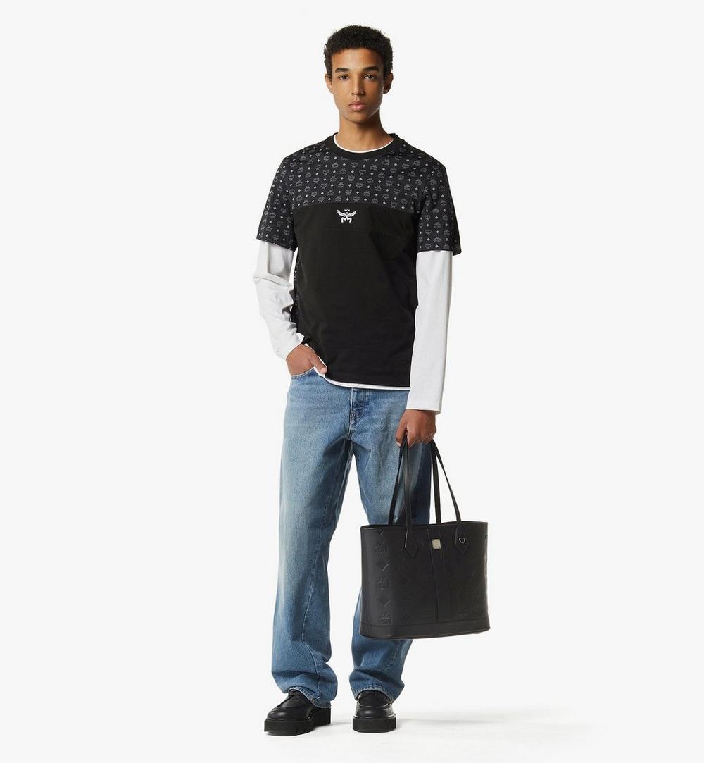 MWPGALR01BK001-New Liz Shopper in Embossed Monogram Leather|Black