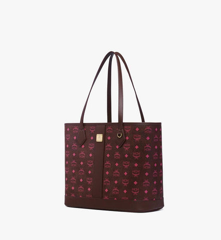MWPGSLR024B001-New Liz Shopper in Visetos|Cinnamon