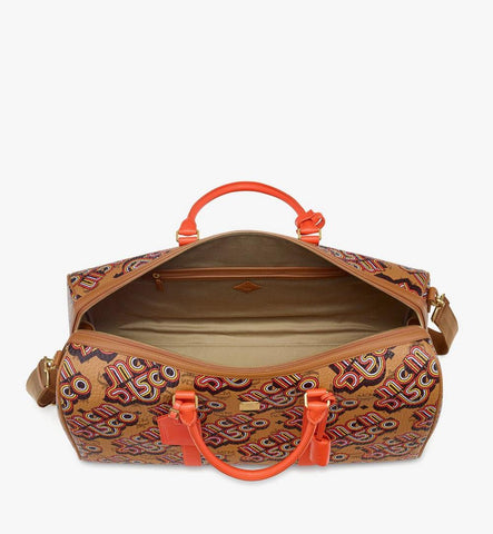MMVGATT03CO001-Ottomar Weekender Bag in Disco Visetos|Cognac