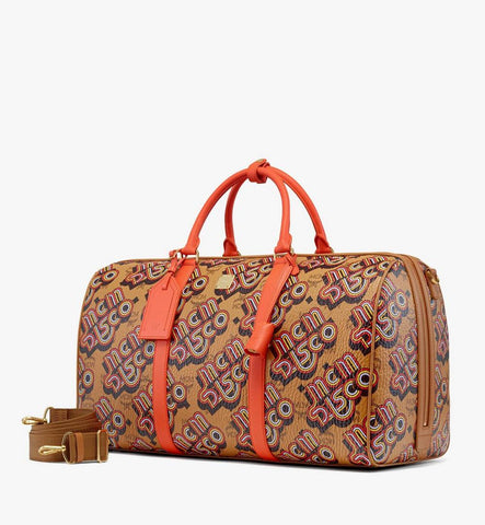 MMVGATT03CO001-Ottomar Weekender Bag in Disco Visetos|Cognac