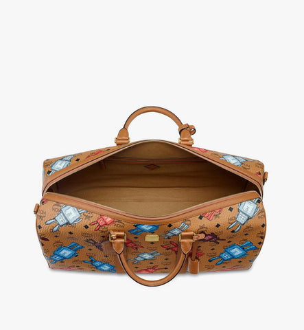 MMVGSTT01CO001-Ottomar Weekender Bag in Rabot Visetos|COGNAC