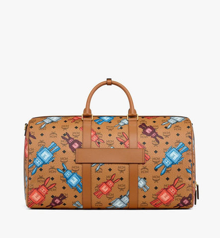 MMVGSTT01CO001-Ottomar Weekender Bag in Rabot Visetos|COGNAC