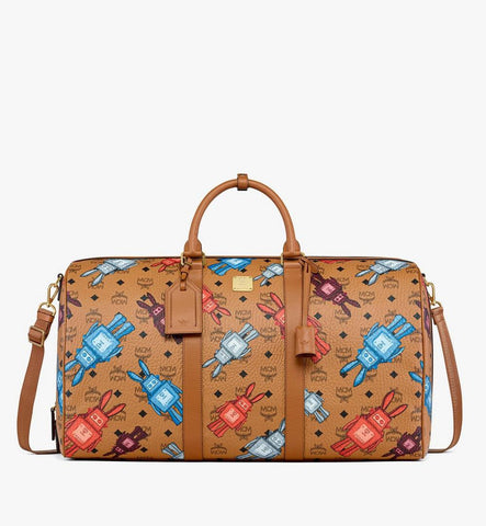 MMVGSTT01CO001-Ottomar Weekender Bag in Rabot Visetos|COGNAC