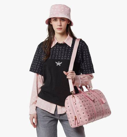 MMVGATT01PZ001-Ottomar Weekender Bag in Visetos|Soft Pink