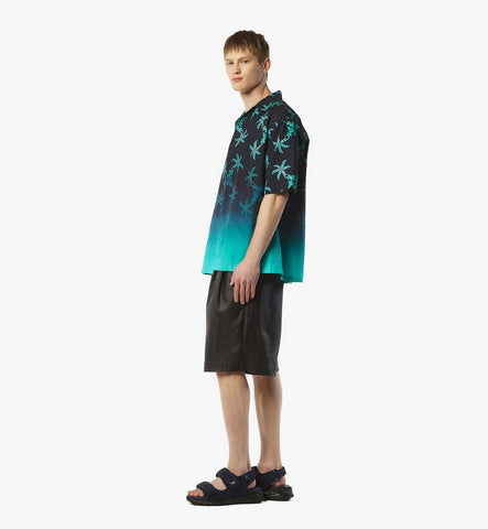 MHHFSMM011B052-Palm Monogram Print Shirt|Ceramic