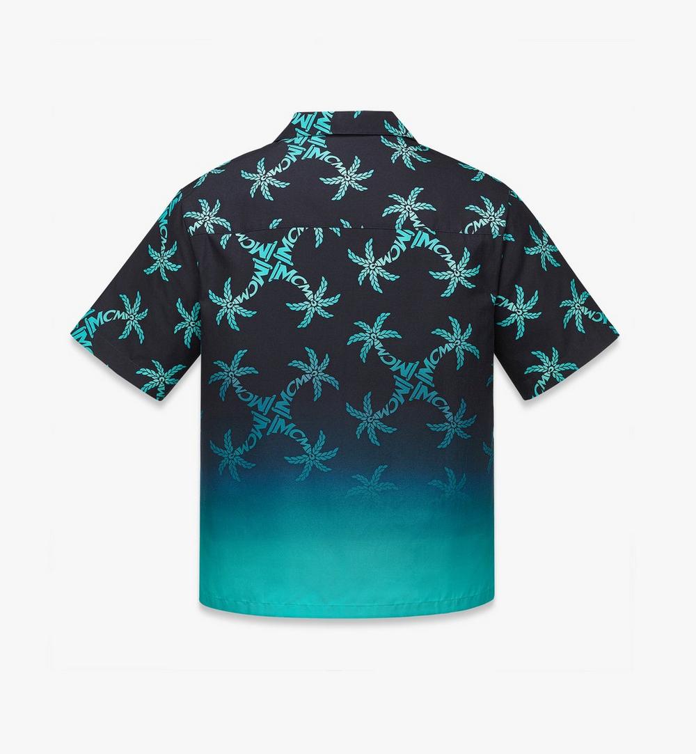 MHHFSMM011B048-Palm Monogram Print Shirt|Ceramic