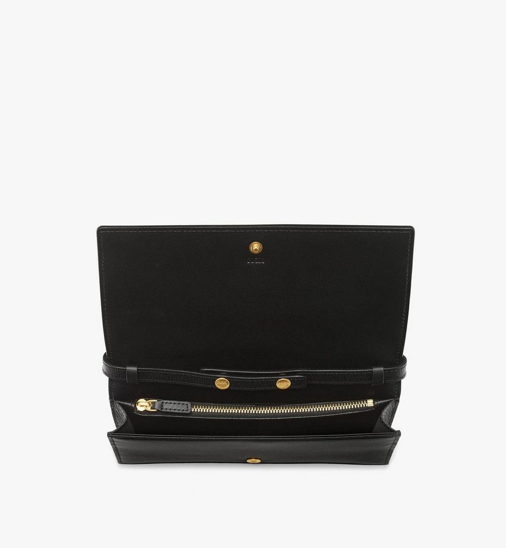 MYLGATA03BK001-Pina Crossbody Wallet in Studded Calfskin|Black