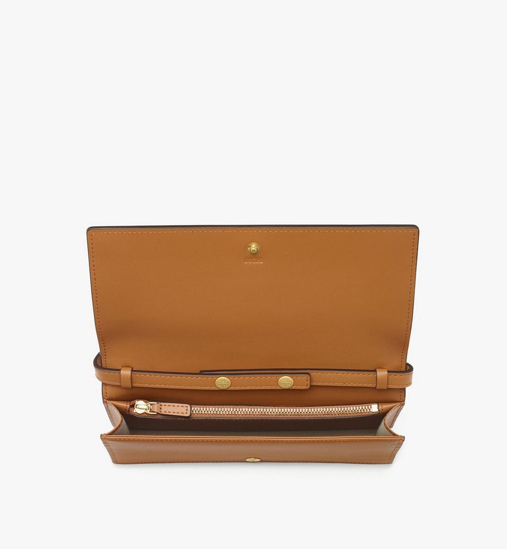 MYLGATA01CO001-Pina Crossbody Wallet in Studded Visetos|Cognac