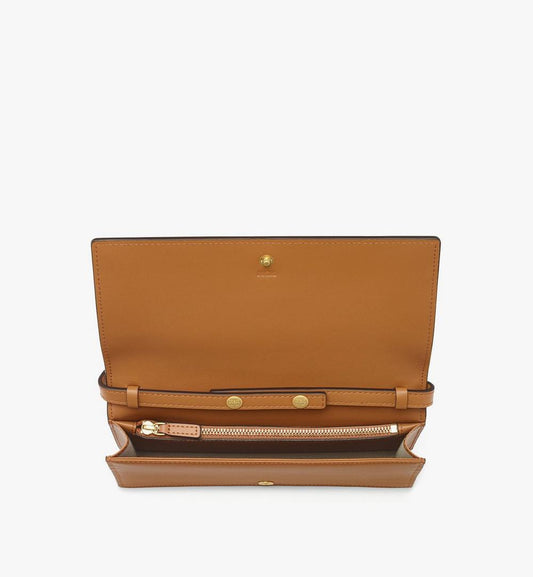 MYLGATA01CO001-Pina Crossbody Wallet in Studded Visetos|Cognac