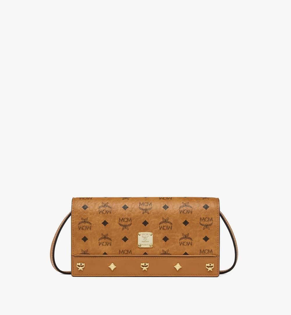 MYLGATA01CO001-Pina Crossbody Wallet in Studded Visetos|Cognac