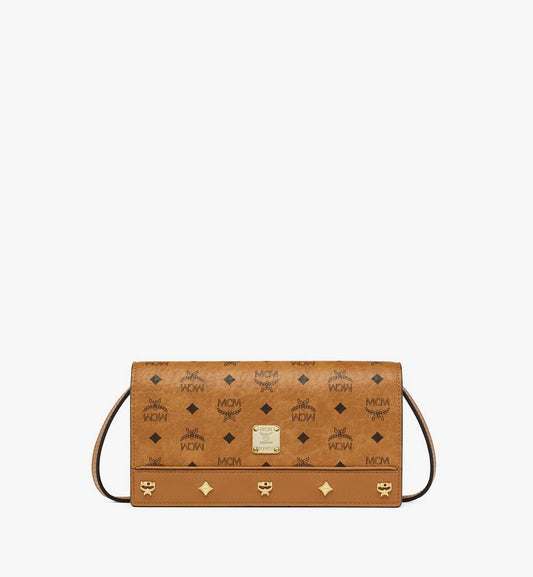 MYLGATA01CO001-Pina Crossbody Wallet in Studded Visetos|Cognac