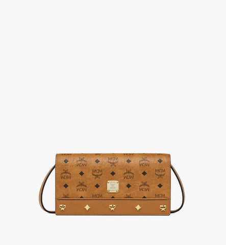 MYLGATA01CO001-Pina Crossbody Wallet in Studded Visetos|Cognac