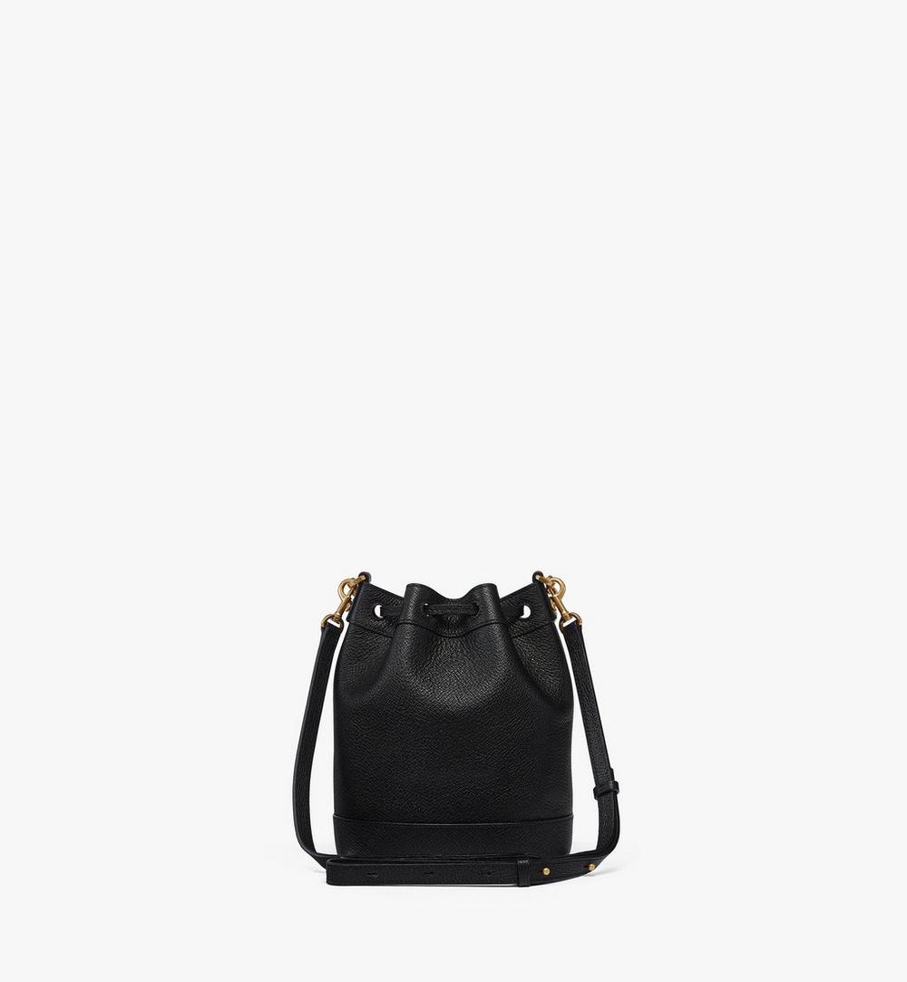 MWDGADU03BK001-Pina Drawstring Bag in Studded Calfskin|Black