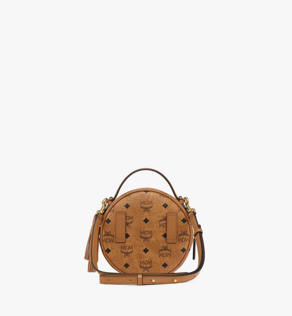 MWRGAOB01CO001-Pina Tambourine Bag in Visetos|Cognac