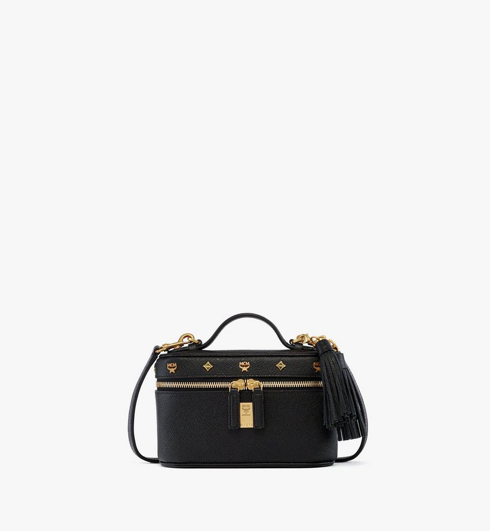 MWRGATA01BK001-Pina Vanity Case in Studded Calfskin|Black