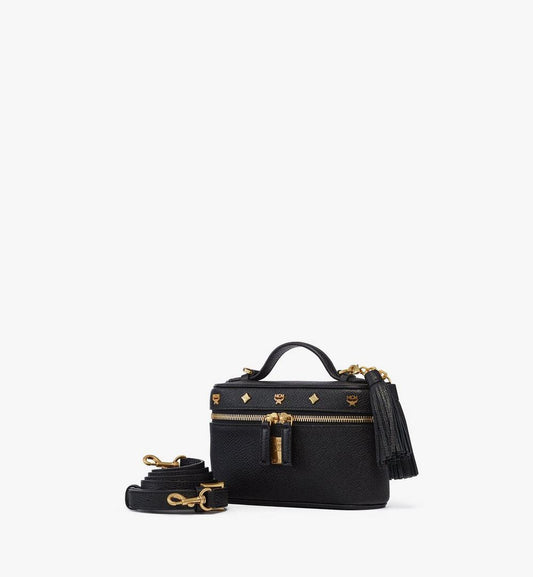 MWRGATA01BK001-Pina Vanity Case in Studded Calfskin|Black