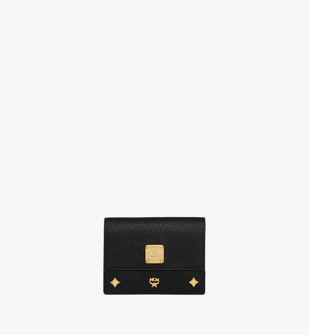 MYSGAAF01BK001-Pina Wallet in Studded Calfskin|Black