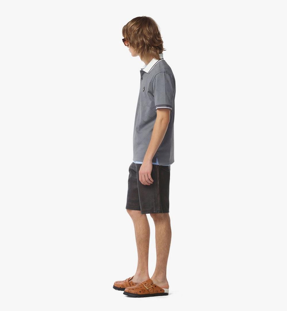 MHTFSMM10ED0XL-Piqué Polo in Lauretos Jacquard|Dark Grey