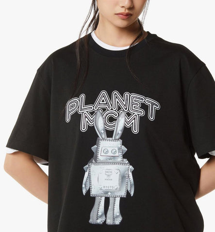 MHTGSMM01BK00L-Planet MCM Rabot T-Shirt in Organic Cotton|