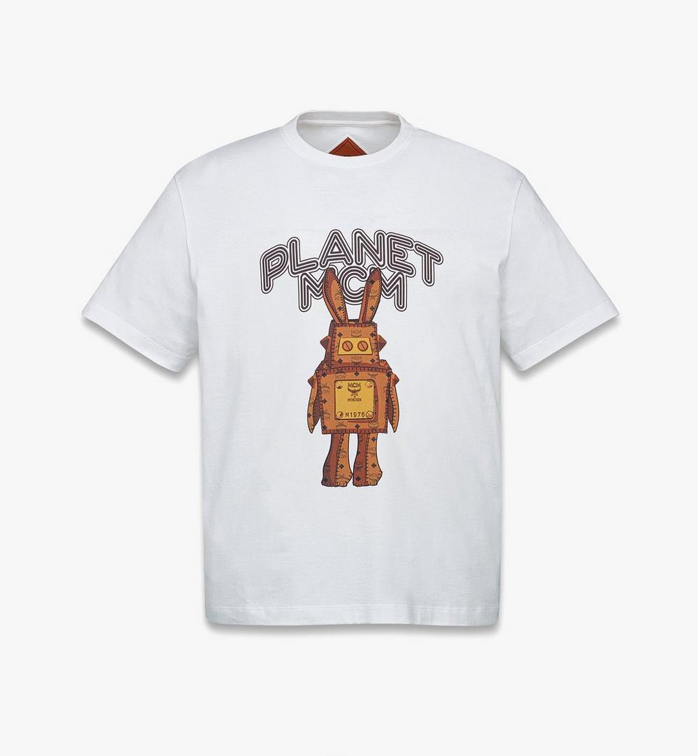 MHTGSMM01WT00L-Planet MCM Rabot T-Shirt in Organic Cotton|White