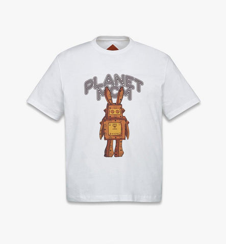 MHTGSMM01WT00L-Planet MCM Rabot T-Shirt in Organic Cotton|White