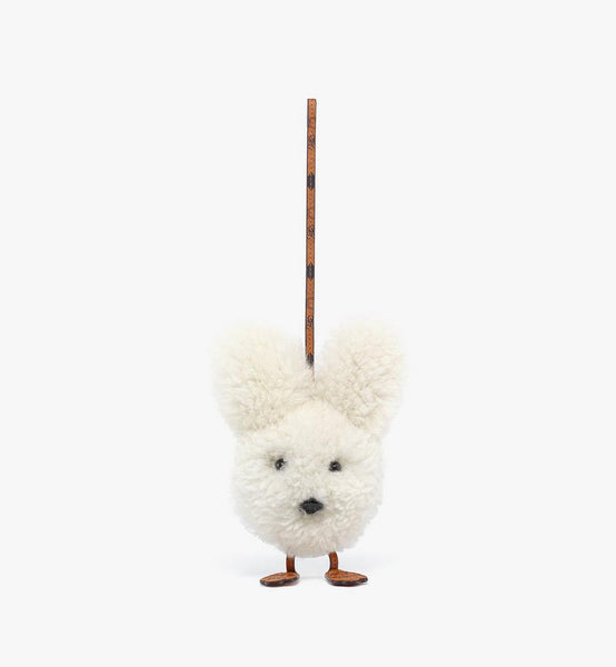 Rabbit Charm in Lamb Fur and Visetos image 1